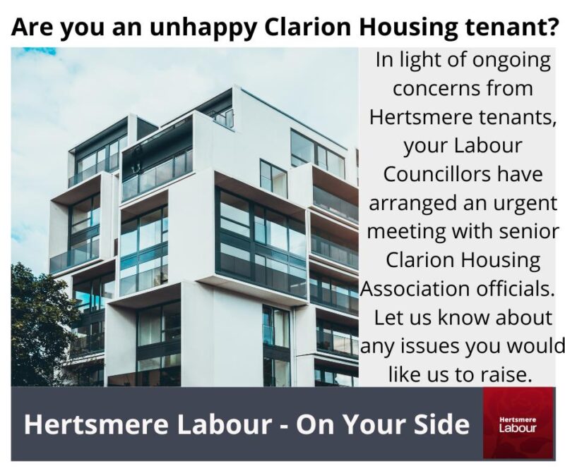 Are You An Unhappy Clarion Housing Tenant In Hertsmere Hertsmere 